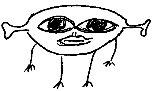 Frick, a hand-drawn character
